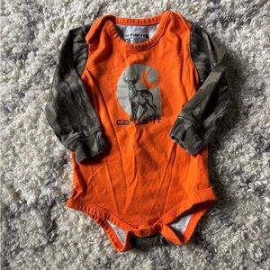 Carhartt Orange and Gray Bodysuit with Graphic Design